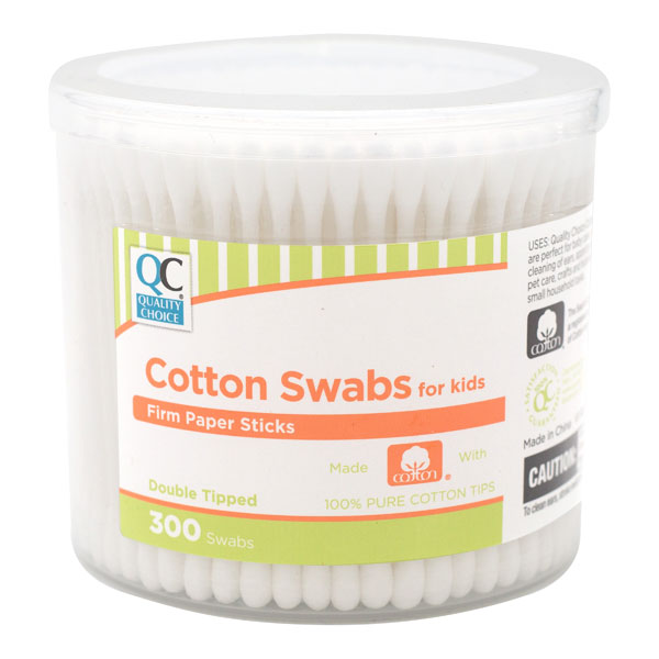 Cotton Paper Swab Sticks for Kids, 300 ct, QC96982