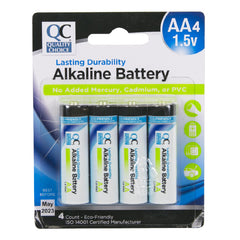 AA Alkaline Batteries, 4 pk, QC99524