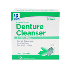 Denture Cleanser Tablets Minty Green, 40 ct, QC98262