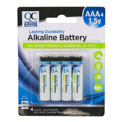 AAA Alkaline Batteries, 4 pk, QC99530