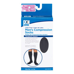 Socks Knee High Men's 8-15mmHg Blk Small/ Medium, 1 pr, QC96638
