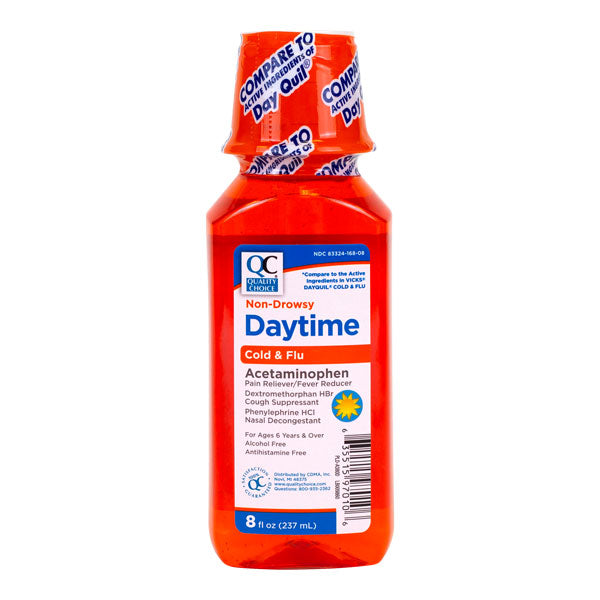 Daytime Cold & Flu Liquid, Original Flavor, 8 oz, QC97010