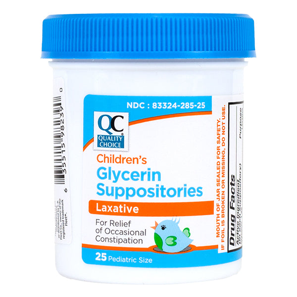 Glycerin Infant Suppositories, 25 ct, QC98239