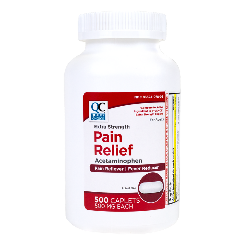 Acetaminophen 500 mg Extra-Strength Caplets