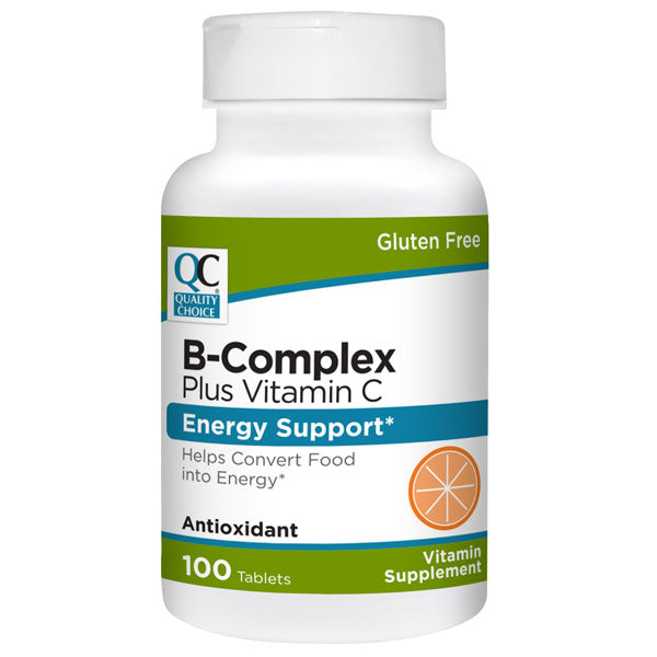 Vitamin B Complex plus C Tablets, 100 ct, QC90168 | quality-choice-products