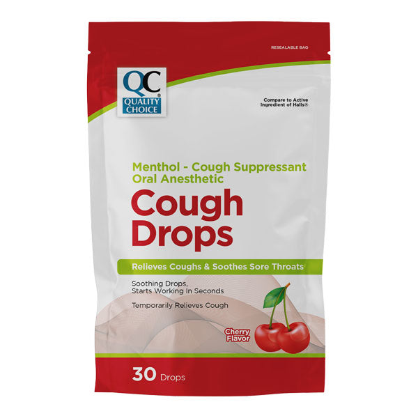 Cough Drops, Cherry Flavor, 30 ct, QC98672