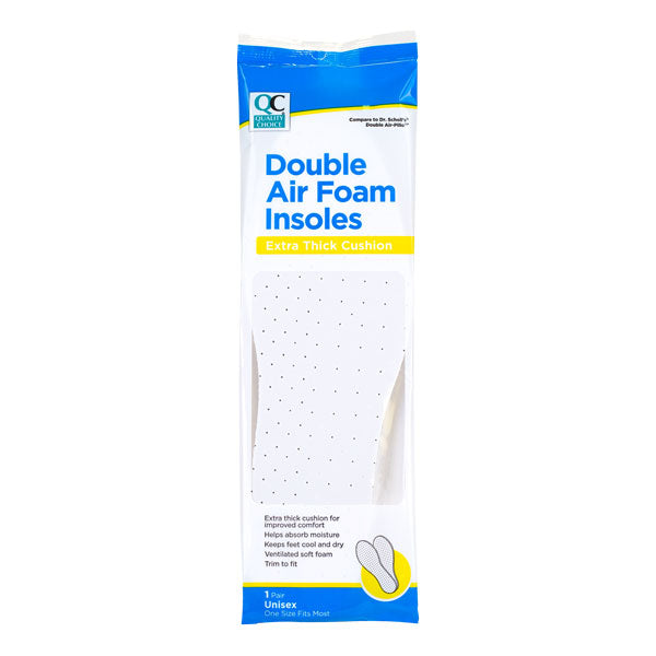 Double Air Foam Insoles OSFA, 1 pr, QC94651 | quality-choice-products