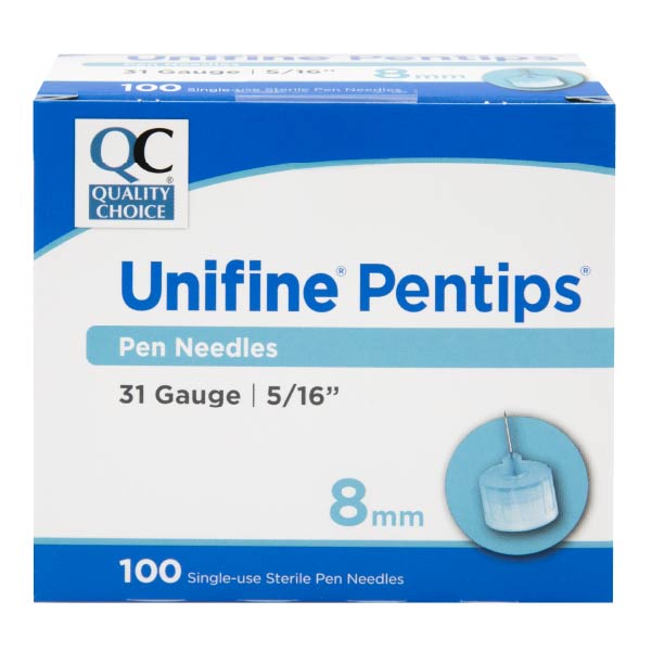 8 mm Pen Needles 31 Gauge, 100 ct, QC95938