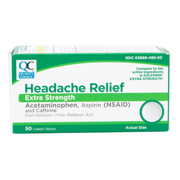 Headache Extra-Strength Relief Tablets, 50 ct, QC96984