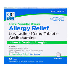 Allergy Relief Loratadine 10 mg Tablets, 10 ct, QC99734