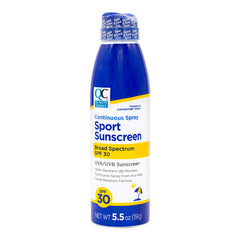 Sunscreen Sport SPF 30 Continuous Spray, 6 oz, QC99648