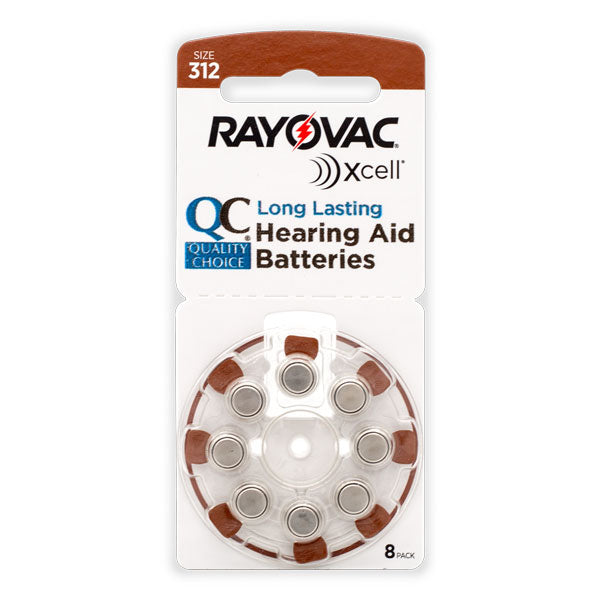 Rayovac Hearing Aid Battery Size 312, 8 ct, QC99924