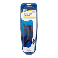 Dual Gel Men's Insoles, Blue, OSFA, 1 pr, QC94649