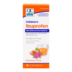 Ibuprofen Children's Suspension, Berry Flavor, 4 oz, QC99578