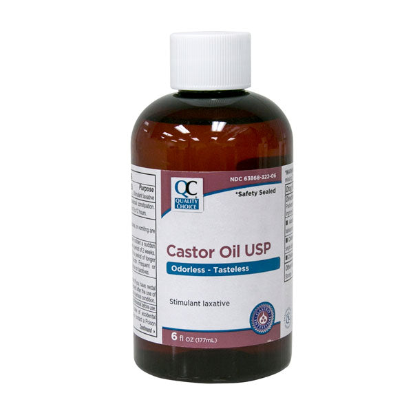 Castor Oil, 6 oz, QC95496 | quality-choice-products Castor Oil, 6 oz, QC95496 | quality-choice-products