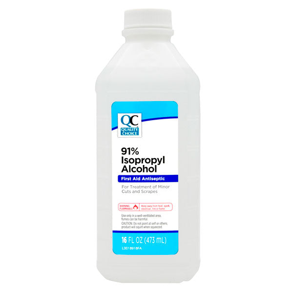 91%  Isopropyl Alcohol White, 16 oz, QC98296