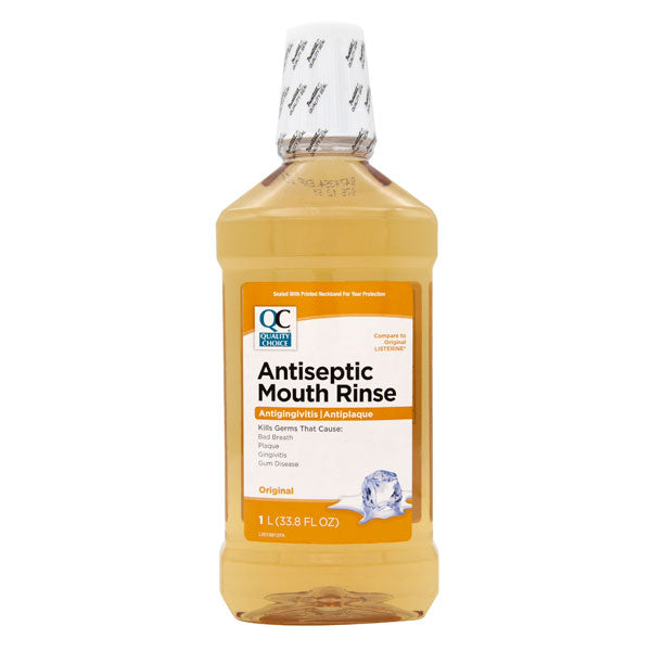 Antiseptic Mouth Rinse, Original Flavor, 33.8 oz, QC99443