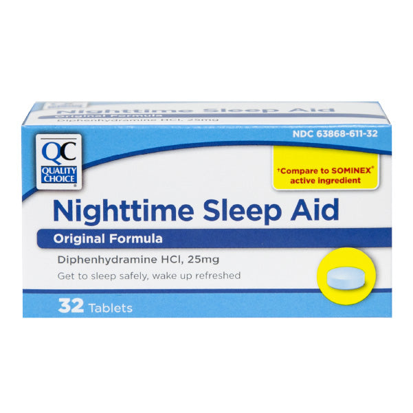 Nighttime Sleep-Aid Tablets, 32 ct, QC97988