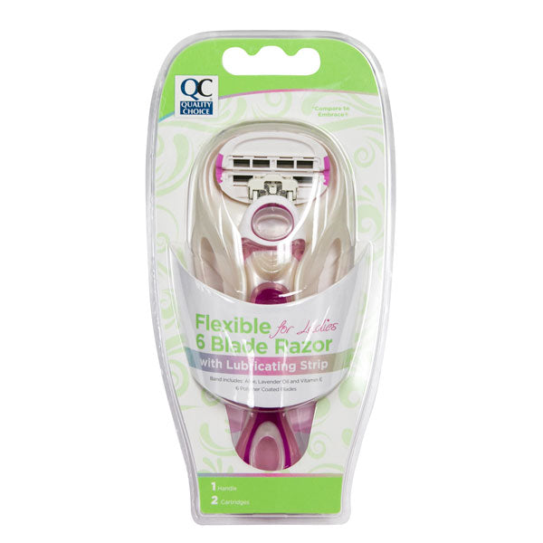 Six-Blade Women's Razor System with Cartridges, 1 ct, QC96997