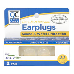 Earplugs Ultra-Soft Silicone, 2 pr, QC96989