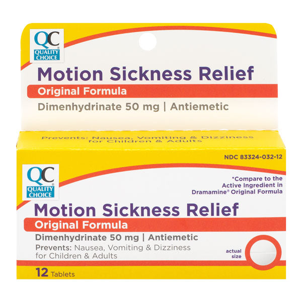 Motion Sickness Relief Tablets, 12 ct, QC99713