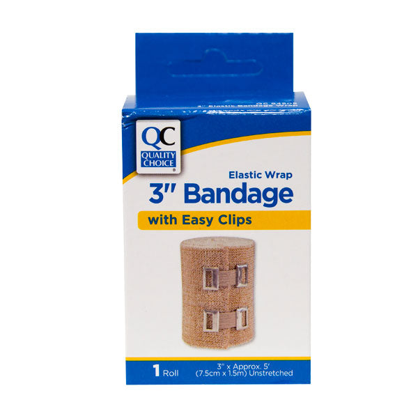 Elastic Bandage with Clips 3", 1 ct, QC94505