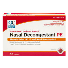 Nasal Decongestant PE 10 mg Tablets, 36 ct, QC95535