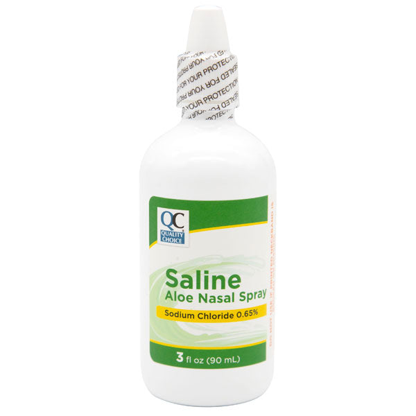 Saline Nasal Spray with Aloe, 3 oz, QC99670