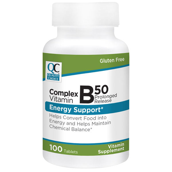 Vitamin B50 Complex Prolonged Release Tablets, 100 ct, QC98048