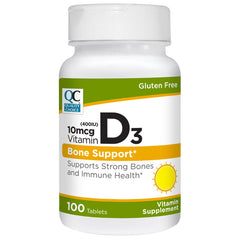 Vitamin D3 400 IU/10 mcg Tablets, 100 ct, QC95917