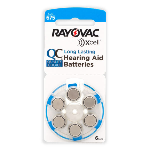 Rayovac Hearing Aid Battery Size 675, 6 ct, QC99920