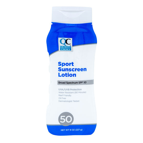 Sunscreen Sport SPF 50 Lotion, 8 oz, QC99711