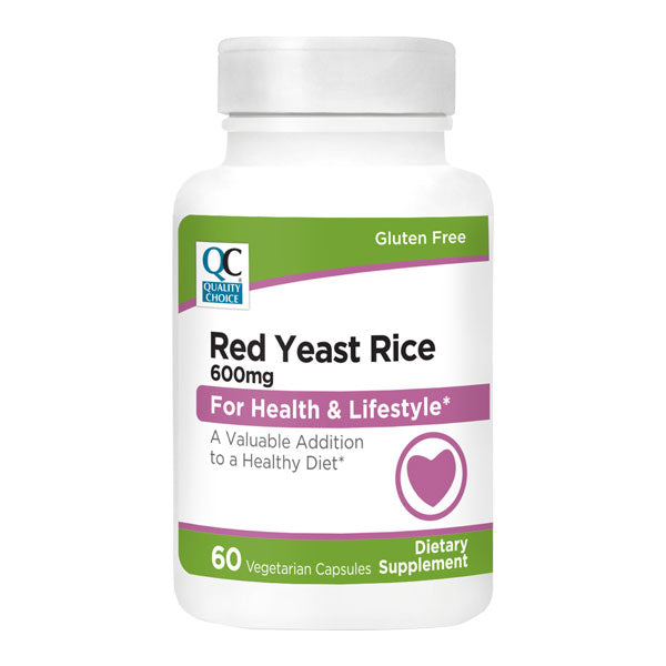 Red Yeast Rice 600 mg Vegetarian Capsules, 60 ct, QC96903