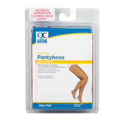 Panty Hose 15-20mmHg Beige Queen Plus, 1 pr, QC96641