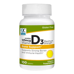 Vitamin D3 5000 IU/125 mcg Tablets, 100 ct, QC98643