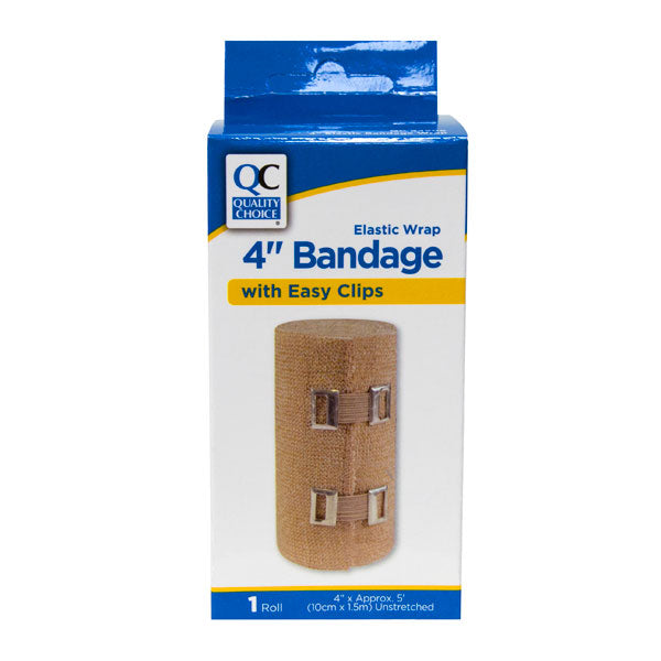 Elastic Bandage with Clips 4", 1 ct, QC94506