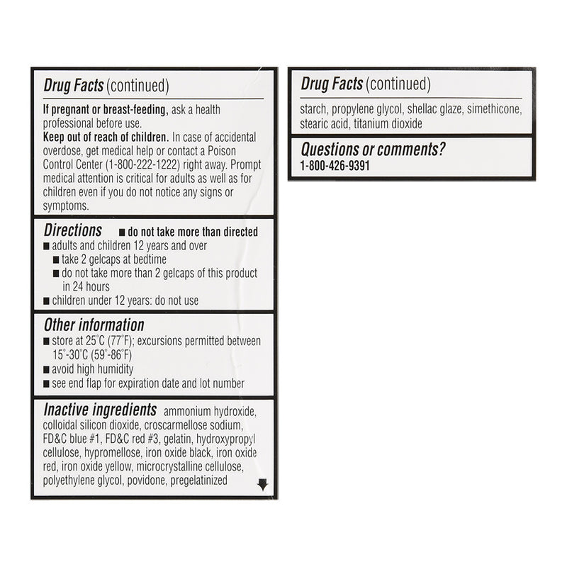 Acetaminophen PM Extra-Strength 500 mg Rapid Release Gelcaps, 20 ct, QC99368