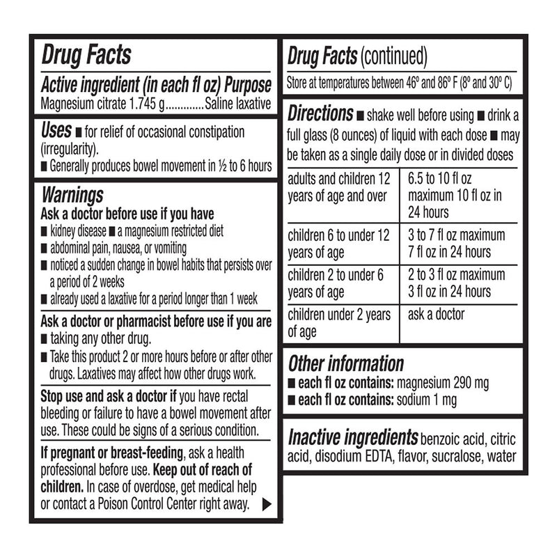 Magnesium Citrate Lemon
