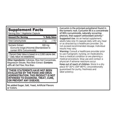 Curcumin 95 Extract 500 mg Vegetarian Capsules, 60 ct, QC99742