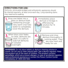 Denture Cleanser Tablets, 40 ct, QC90868