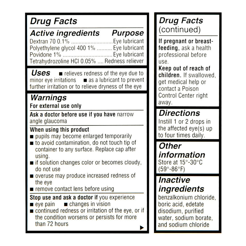 Eye Drops Moisturizing Relief, 0.5 oz, QC90376
