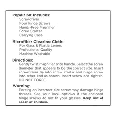 Eyeglass Repair Kit & Microfiber Cleaning Cloth, 1 ct, QC99106