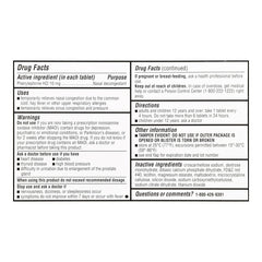 Nasal Decongestant PE 10 mg Tablets, 36 ct, QC95535