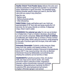 Foot Powder Spray Talc-Free, 7 oz, QC95291