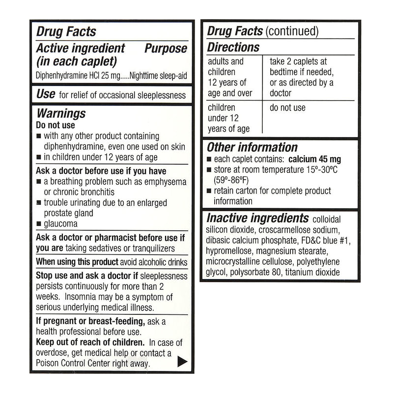 Rest Simply Nighttime Sleep-Aid Caplets, 100 ct, QC95997