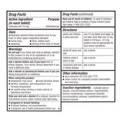 Cetirizine HCl 10 mg Tablets, 90 ct, QC99685