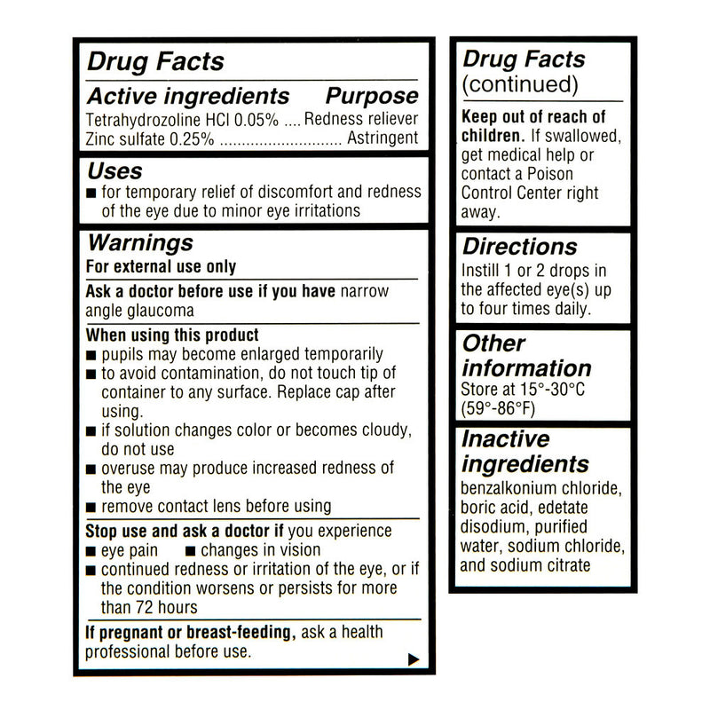 Eye Drops Irritation Relief, 0.5 oz, QC99505