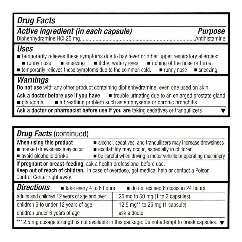 Allergy Relief Capsules, 100 ct, QC94579