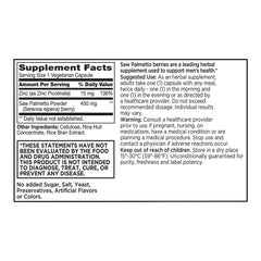 Saw Palmetto 450 mg Capsules, 60 ct, QC99871