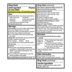 Acetaminophen Extra-Strength 500 mg Tablets, 60 ct, QC90840